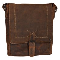 FFelsenfest Vintage &Uuml;berschlagtasche L antikbraun