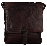 FFelsenfest Vintage &Uuml;berschlagtasche L espresso