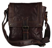 FFelsenfest Vintage &Uuml;berschlagtasche S espresso