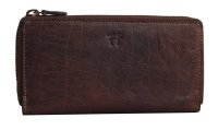 FFelsenfest Vintage Damen Geldb&ouml;rse gro&szlig; espresso