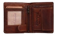 FFelsenfest Vintage Geldbeutel Hochformat cognac